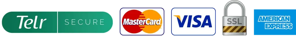 Secure Payment — Telr, MasterCard, Visa, SSL, American Express