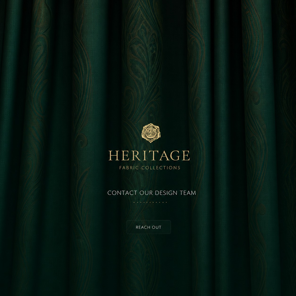 Rich green heritage curtain fabric